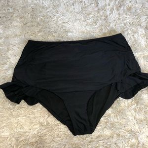 Ruffled high waisted bikini bottoms